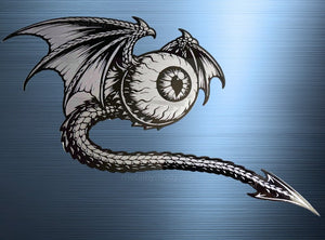 Demonic Eyeball with Dragon Wings & Tail