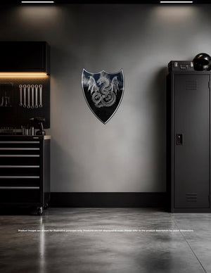Fierce Dragon Shield Wall Art