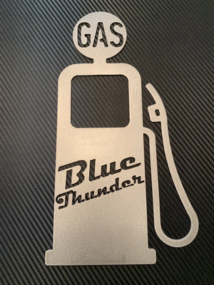 Blue Thunder Gas Pump - Plasma Metal Art