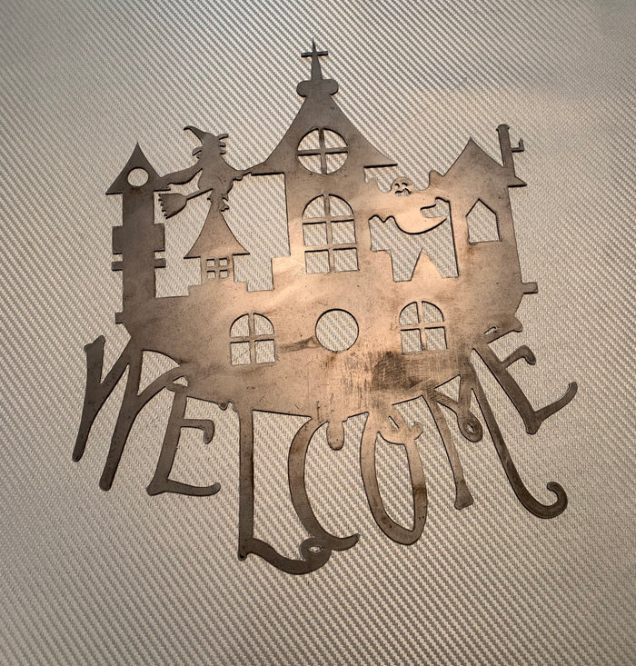 Halloween Castle Welcome Sign 1