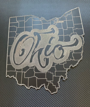 Painted Ohio Engraved and Plasma Cut