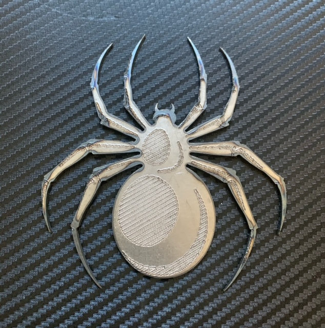 Spider Engraved and Plasma Cut Metal Art