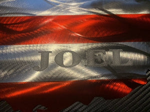 Puerto Rico Flag Painted Engraved And Plasma Cut Metal Art